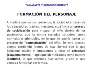 Proceso de formación del personaje